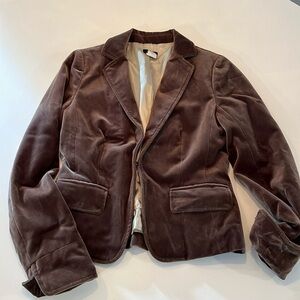 J. Crew Blazer, Warm chocolate velvet